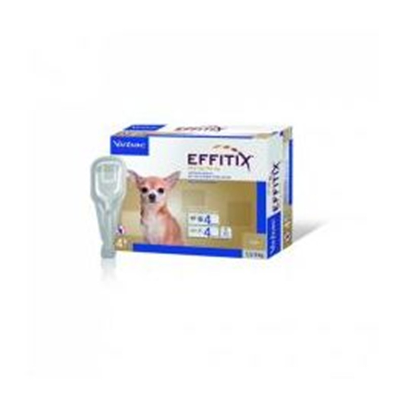 EFFITIX Spot-On – Soluzione Antiparassitaria per Cani (1,5-4 Kg), 4 Pipette